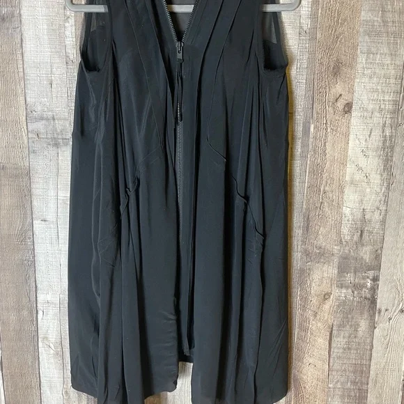 All Saints 100% Silk Zipper Front Little Black Dress - Picture 5 of 8